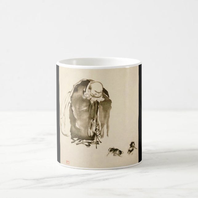 Måla vid Miyamoto Musashi, C.-1600s Kaffemugg (Center)