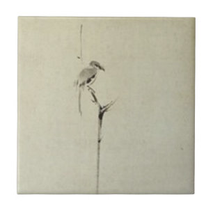 Måla vid Miyamoto Musashi, C. 1600's Kakelplatta