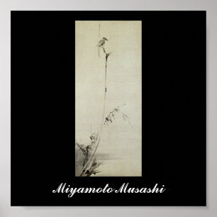 Måla vid Miyamoto Musashi, C. 1600's Poster