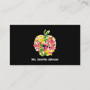 Måla visitkorten för den SplatterApple lärare Visitkort
