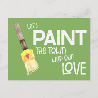 Måla vykortet Town Valentines Humor Vykort