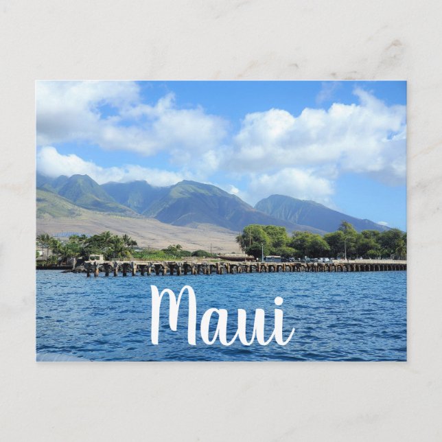 Mala Wharf i Lahaina Maui Vykort (Framsida)