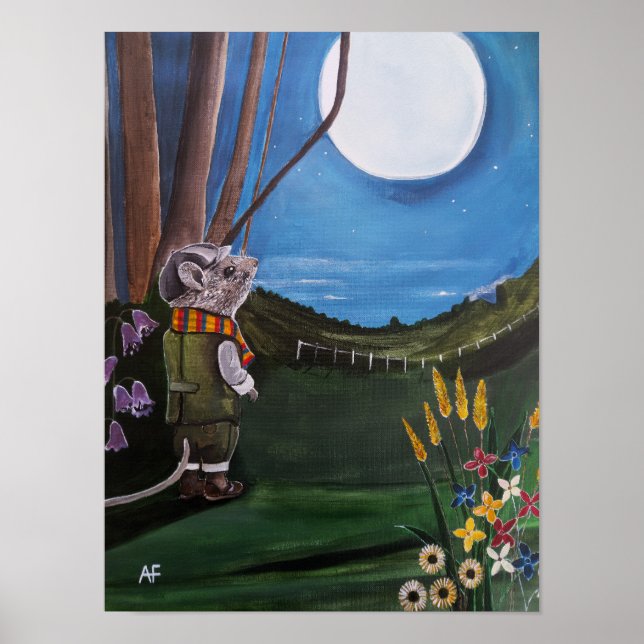 Måla 'Wishing Upon The Moon' av Alfred Fox Poster (Framsidan)