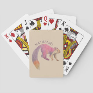 Malabar Giant Squirrel Illustration Personlig Casinokort
