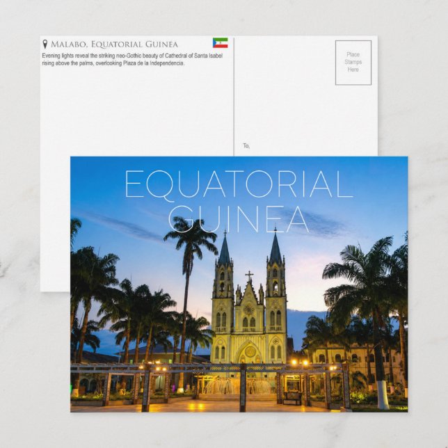 Malabo, Ekvatorialguinea Resebrevkort Vykort (Fram/baksida)