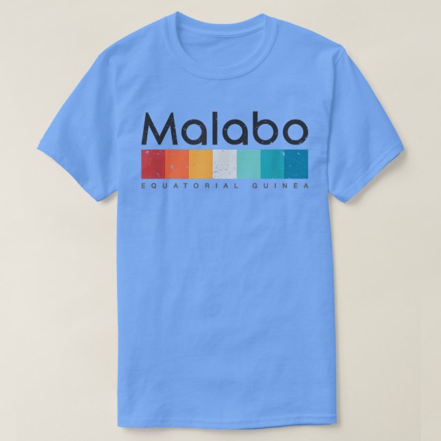 Malabo Equatorial Guinea Retro Design  T Shirt (Design framsida)