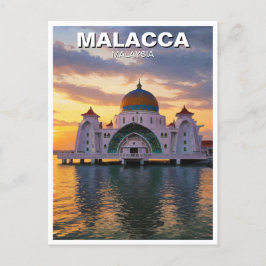 Malacca Straits Mosque Malaysia Vykort