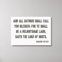 Malachi 3:12 Bible Verse KJV Wall Art Canvastryck