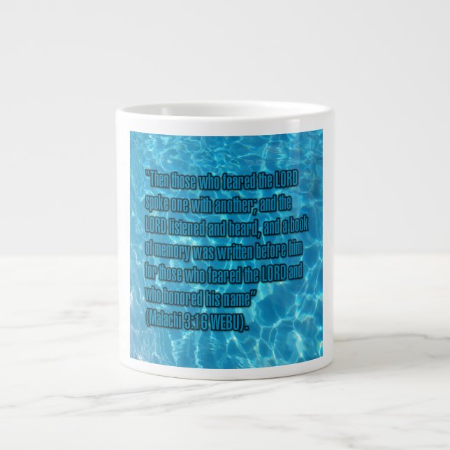 Malachi 3:16 WEBU Mug Jumbo Mugg (Framsidan)