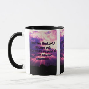 Malachi 3:6 KJV Bible Verse Pic Two-Tone Mugg