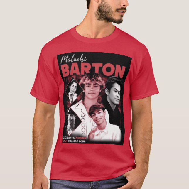 Malachi Barton retro rolig familj T Shirt (Framsida)