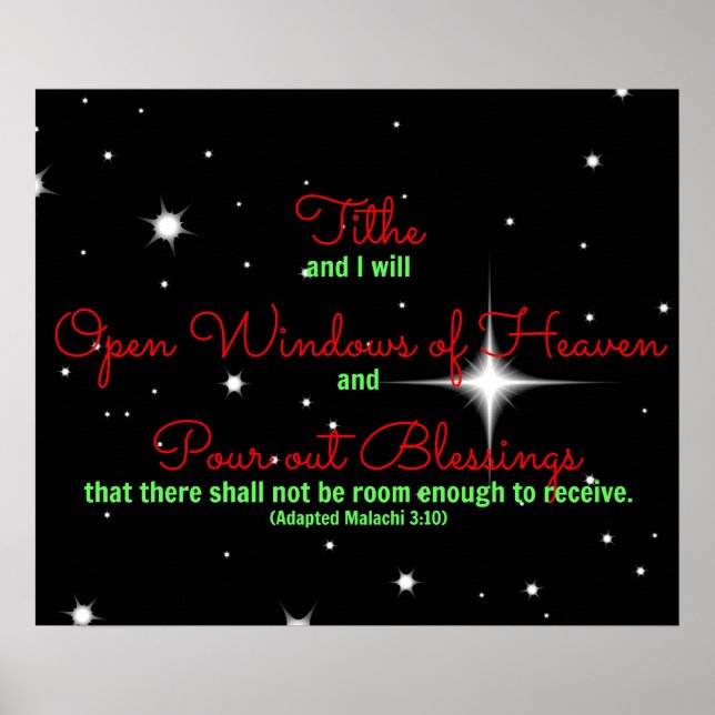 Malachi Bible Tithe och jag öppnar Poster (Framsidan)