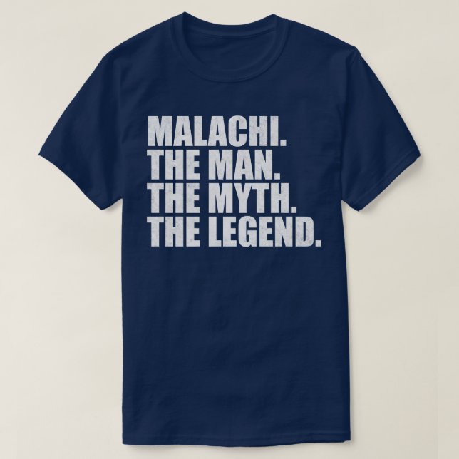 Malachi Malachi Namn Malachi given namn T Shirt (Design framsida)
