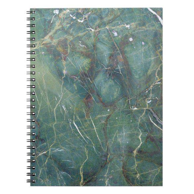 Malachite Grönt Marble Detailed Struktur Anteckningsbok (Framsidan)
