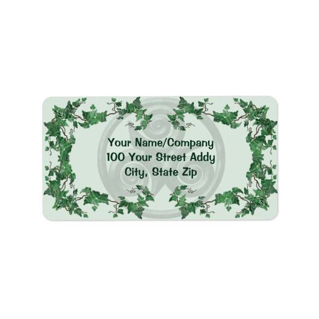 Malachite Ivy Triskel Adressetikett (Framsidan)