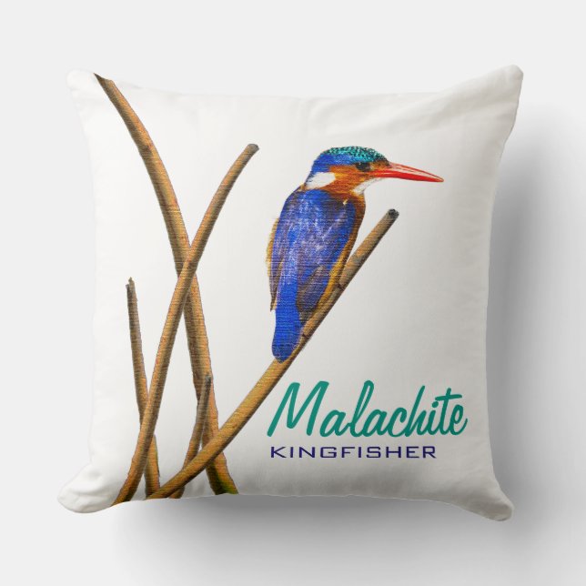 Malachite Kingfisher Dekorativ kudde (Framsida)
