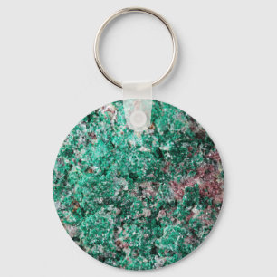 Malachite och förkopprar nyckelring