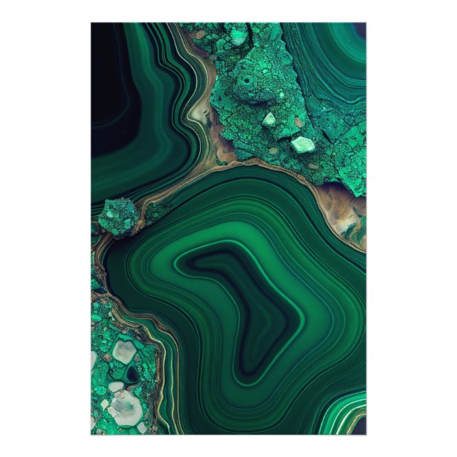 Malachite Photo Print Fototryck (Framsidan)