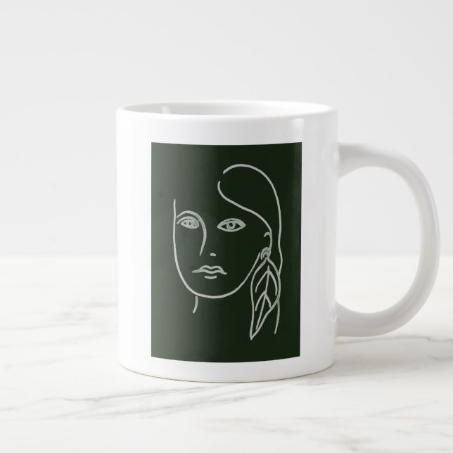 Malachite Porträtt Jumbo Mugg (Höger)