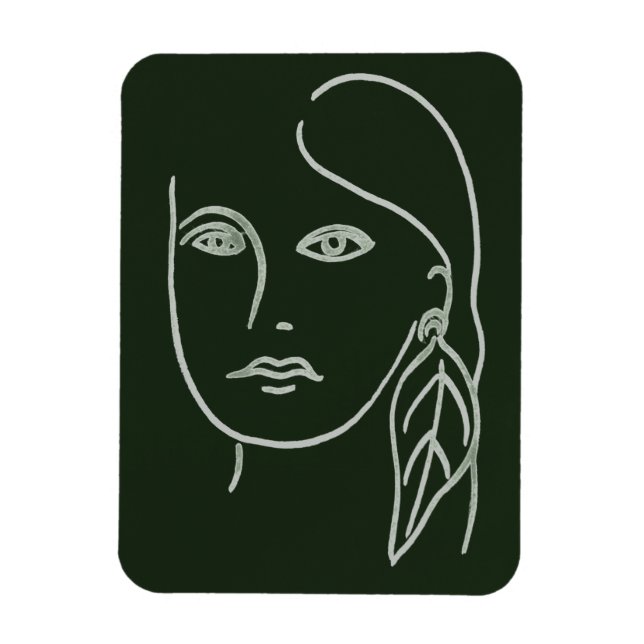 Malachite Porträtt Magnet (Vertikal)