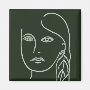Malachite Porträtt Magnet