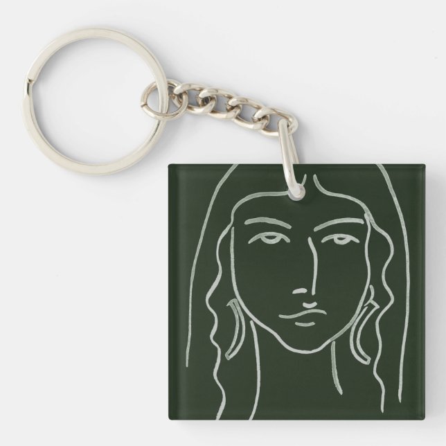 Malachite Porträtt med Long Hair (Framsidan)