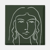 Malachite Porträtt med Long Hair
