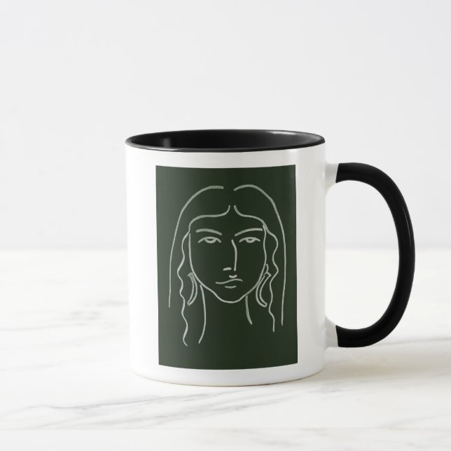 Malachite Porträtt med Long Hair Mugg (Höger)