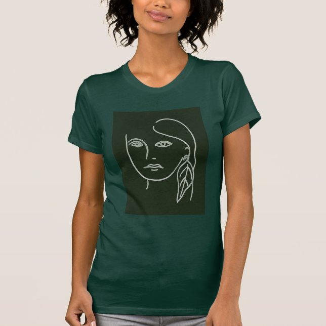Malachite Porträtt T Shirt (Framsida)