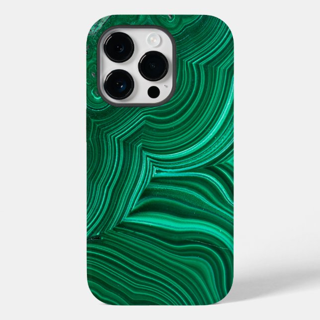 Malachite Segment Mineral Stone Phone Case (Baksida)
