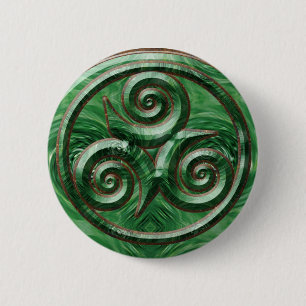 Malachite Triskel Knapp