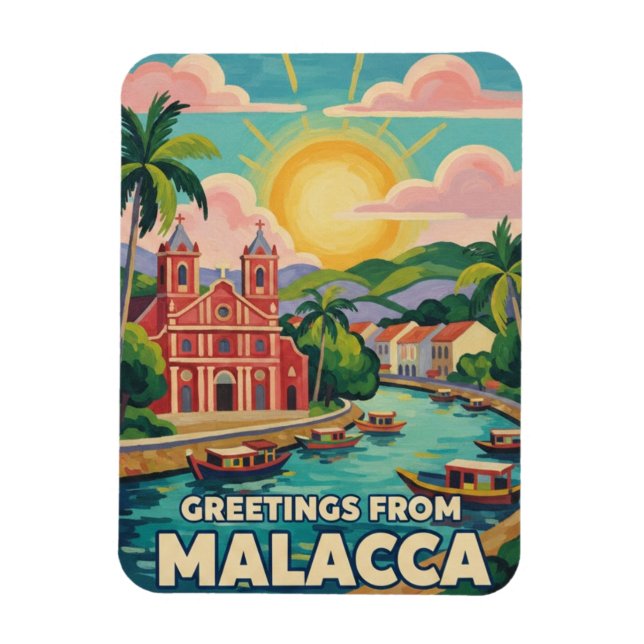 Malacka  Malaysia Magnet (Vertikal)
