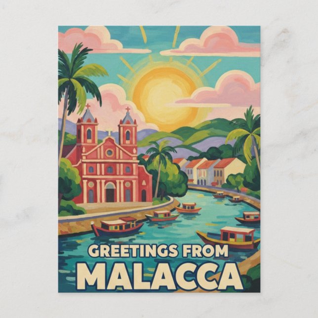 Malacka  Malaysia Vykort (Framsida)
