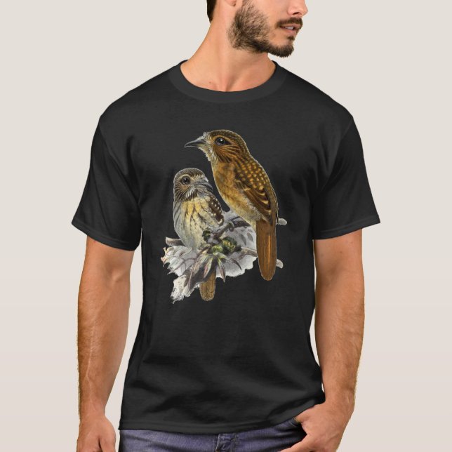 Malacoptila Puff Bird Watch T Shirt (Framsida)