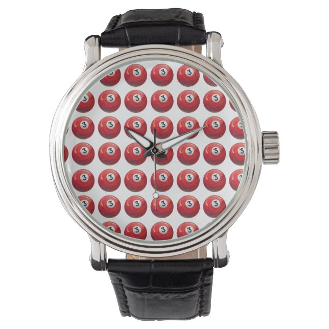 Målad 3 Boll Mönster Armbandsur (Framsida)
