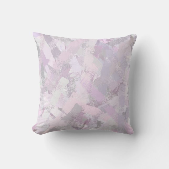 Målad abstrakt borstar slår struktur kudde (Framsida)