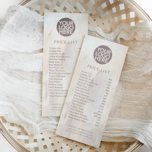 Målad Abstrakt med Logotyp | Prisa listtjänster Reklamkort (Skapare uppladdad)