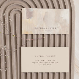 Målad Abstrakt | Minimalistisk Neutralt för Elegan Visitkort