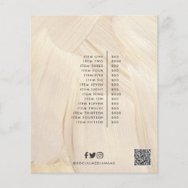 Målad Abstrakt Naturlig Elegant Neutral QR-kod Flygblad