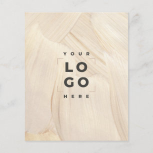 Målad Abstrakt Naturlig Elegant Neutral QR-kod Flygblad