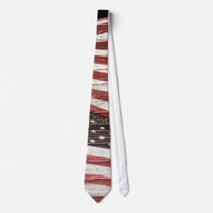 Målad amerikansk Flagga på Rustic Wood Struktur Slips