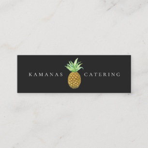 Målad ananascatering mini visitkort