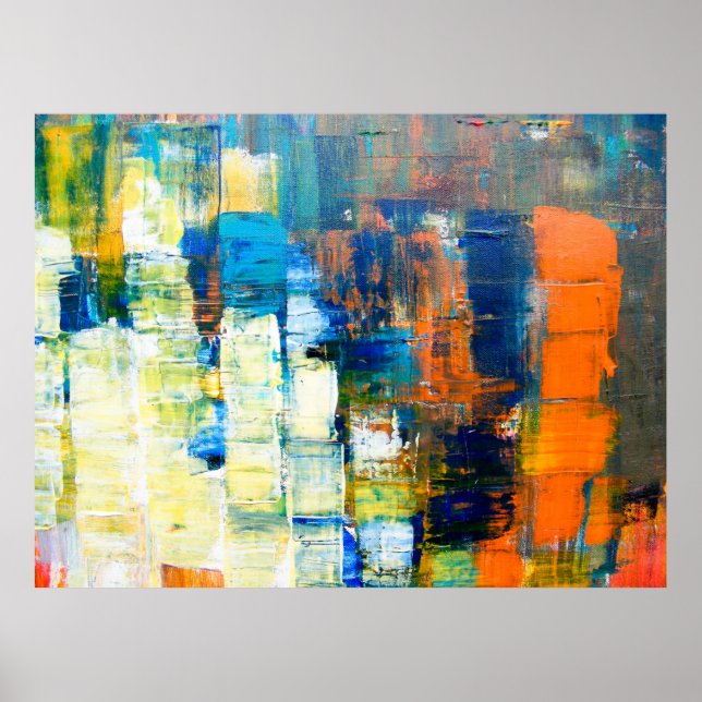 Målad arbetsyta struktur. Röd och blå skuggning på Poster (Framsidan)