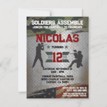 Målad ball födelsedagsfest Militär camouflage USA-