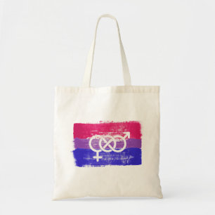 MÅLAD BISEXUELL SYMBOL PRIDFLAGGA TYGKASSE