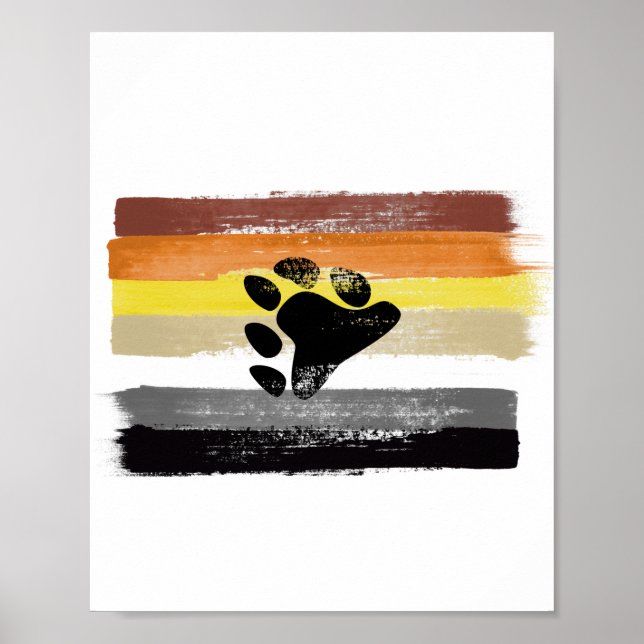 MÅLAD BJÖRNSTOLTHETSFLAGG OCH SYMBOL POSTER (Framsidan)