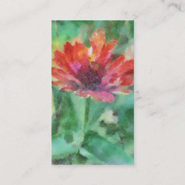 Målad blommakonstverkvisitkort visitkort (Framsida)