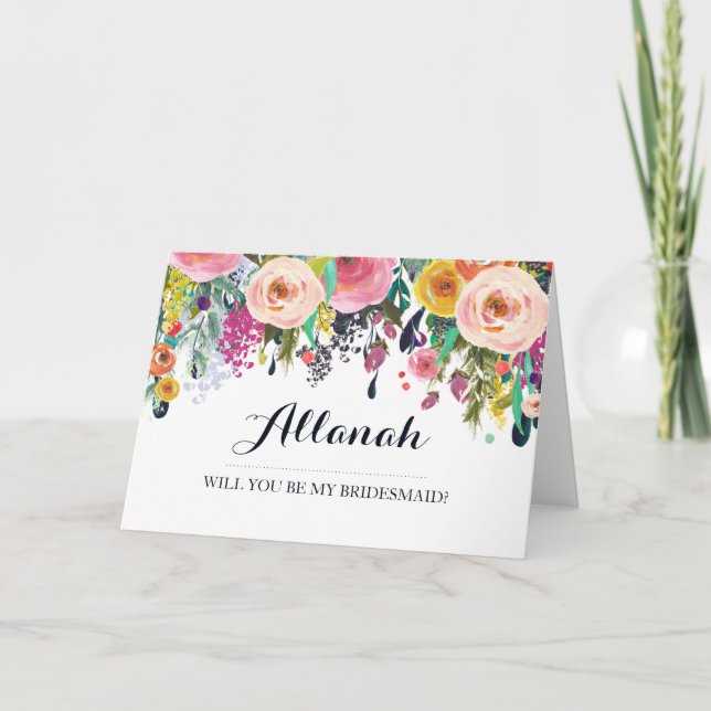 Målad Blommigt är mitt kort för kortsökning (Framsida)