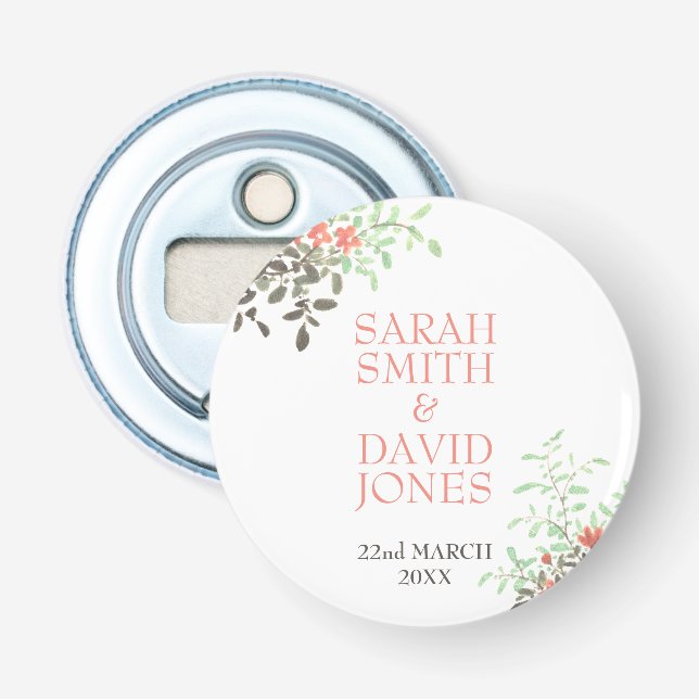 Målad Blommigt Flasköppnare (Framsidan)