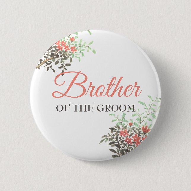 Målad Blommigt Knapp (Framsida)